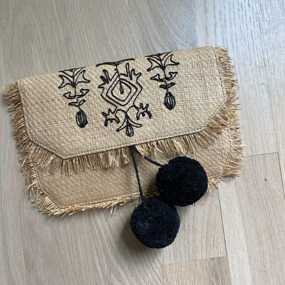 Deux Lux Straw Clutch